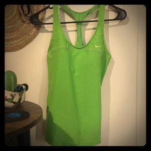 Green sports tank top